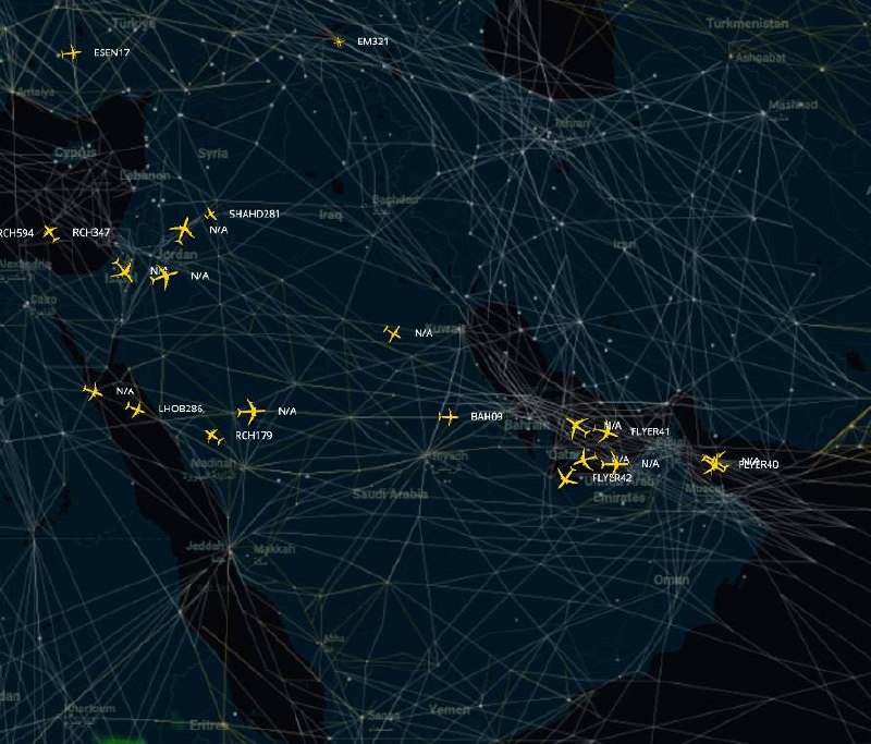AEREI MILITARI USA NELLO STRETTO DI HORMUZ