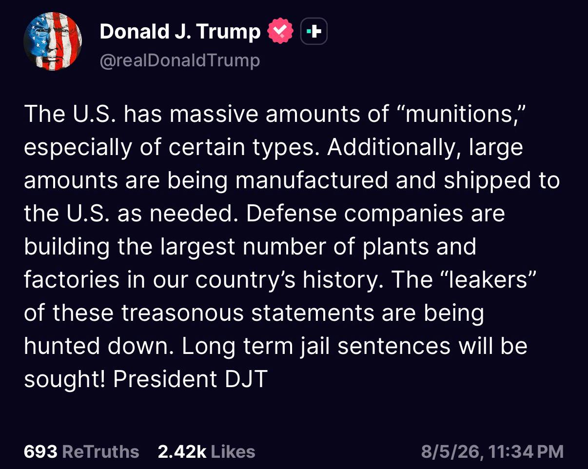 TRUMP NEGA CHE GLI USA SIANO A CORTO DI INTERCETTORI E MINACCIA DI PERSEGUIRE CHI HA RESO PUBBLICA L’INDISCREZIONE TRUMP NEGA CHE GLI USA SIANO A CORTO DI INTERCETTORI E MINACCIA DI PERSEGUIRE CHI HA RESO PUBBLICA L’INDISCREZIONE
