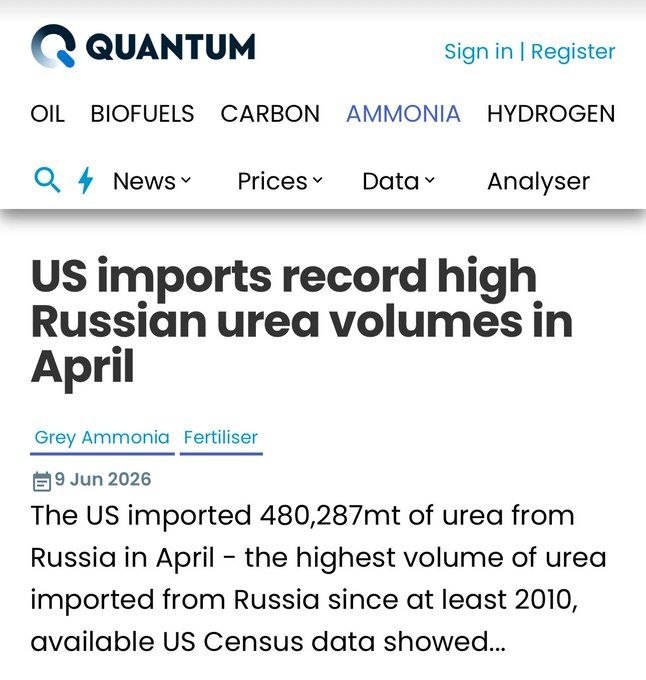 BOOM DELL’IMPORT USA DI FERTILIZZANTI RUSSI